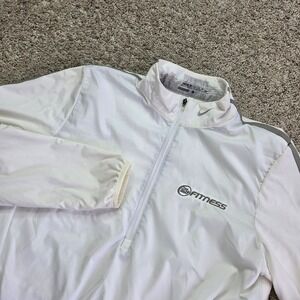 Nike Golf 1/4 Zip Windbreaker Jacket Womens Large White Athletic Outdoor Casual